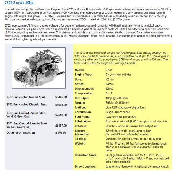 Hirth 2702 – Badland Aircraft